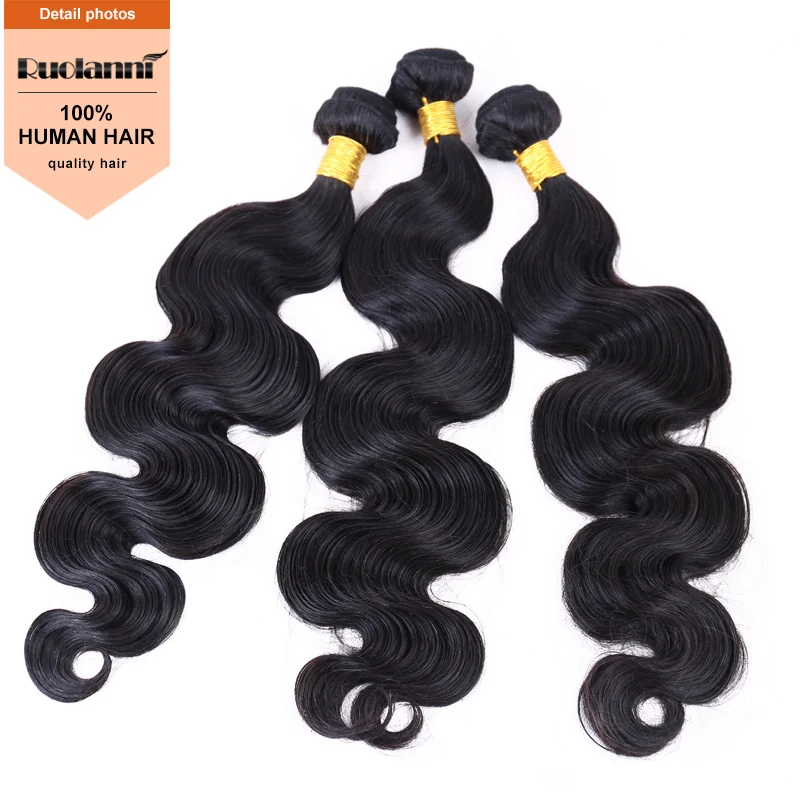 

Body Wave 8a Peruvian 3 Bundles bresilienne human hair weaving, Natural color