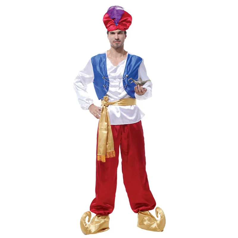 2018 Gift Tower Factory Top Verkoop van de jaar Volwassen Aladdin Kostuums Halloween Carnaval Party Aladdin Kostuums