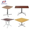 Square Hotel Table With Oak Table Top