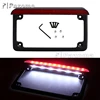Wholesale Price USA Style 7" x 4" Billet Black Aluminum License Plate Frames With LED Brake Lights