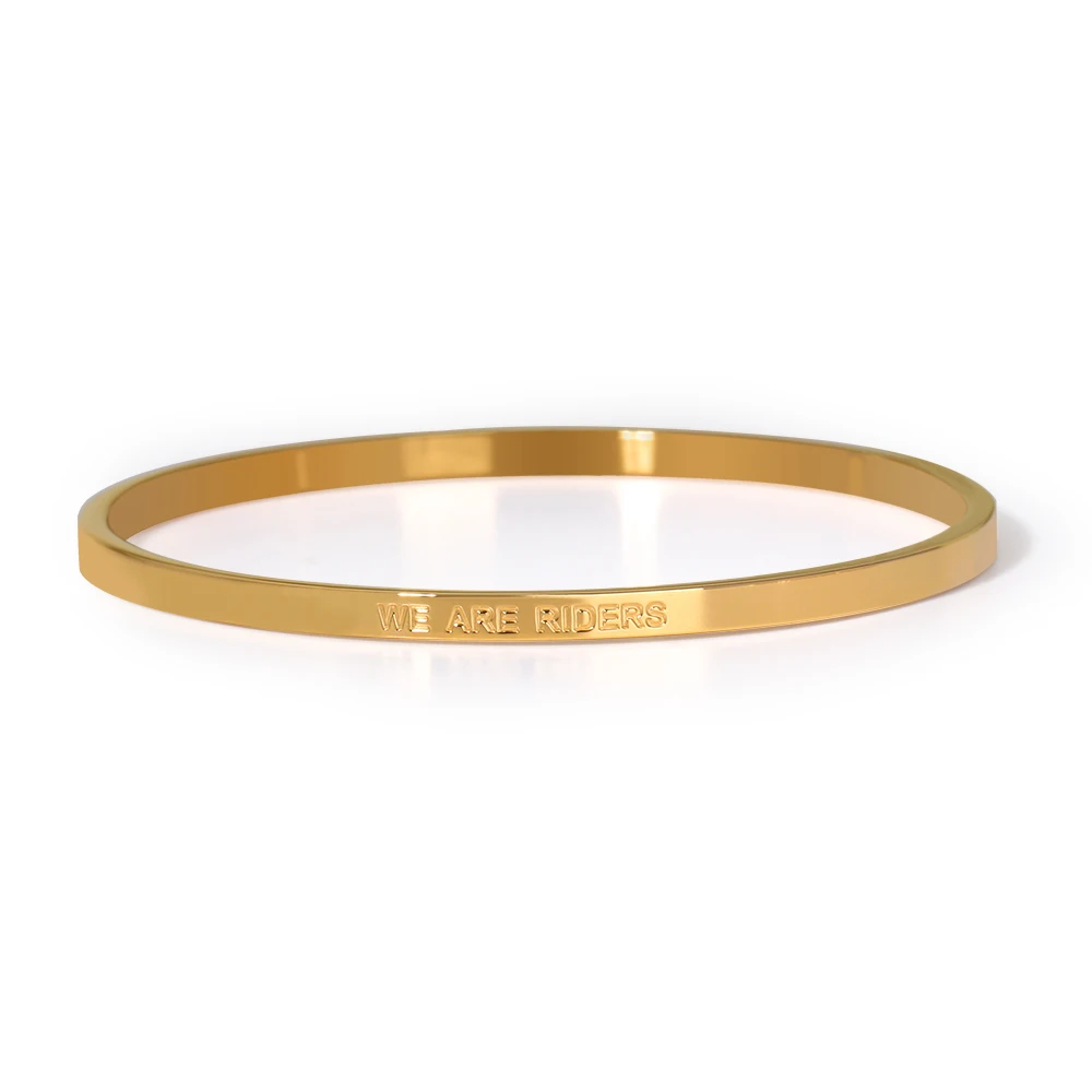 
18K Gold plated personalised Inspirational bangle custom blank engraved bracelet  (62168846467)