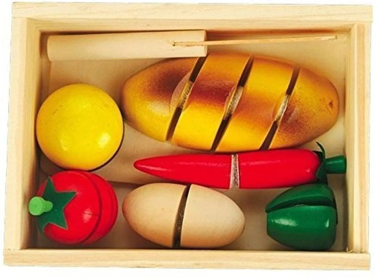 Плотный набор. Набор продуктов PLANTOYS 3432. Игрушка деревянная с липучками. Деревянные игрушки нарезные. Игрушечная деревянная еда.