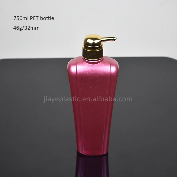 Customize 750ml Decorative Refillable Pet Rose Red Color Shampoo