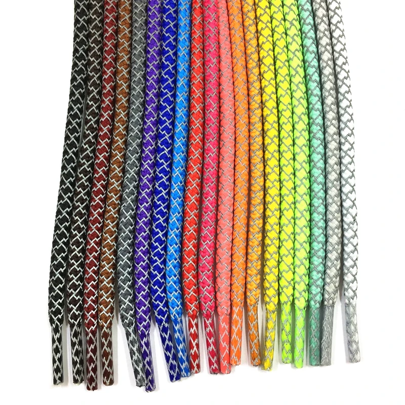 Wholesale boot use colorful reflective rope laces for sale