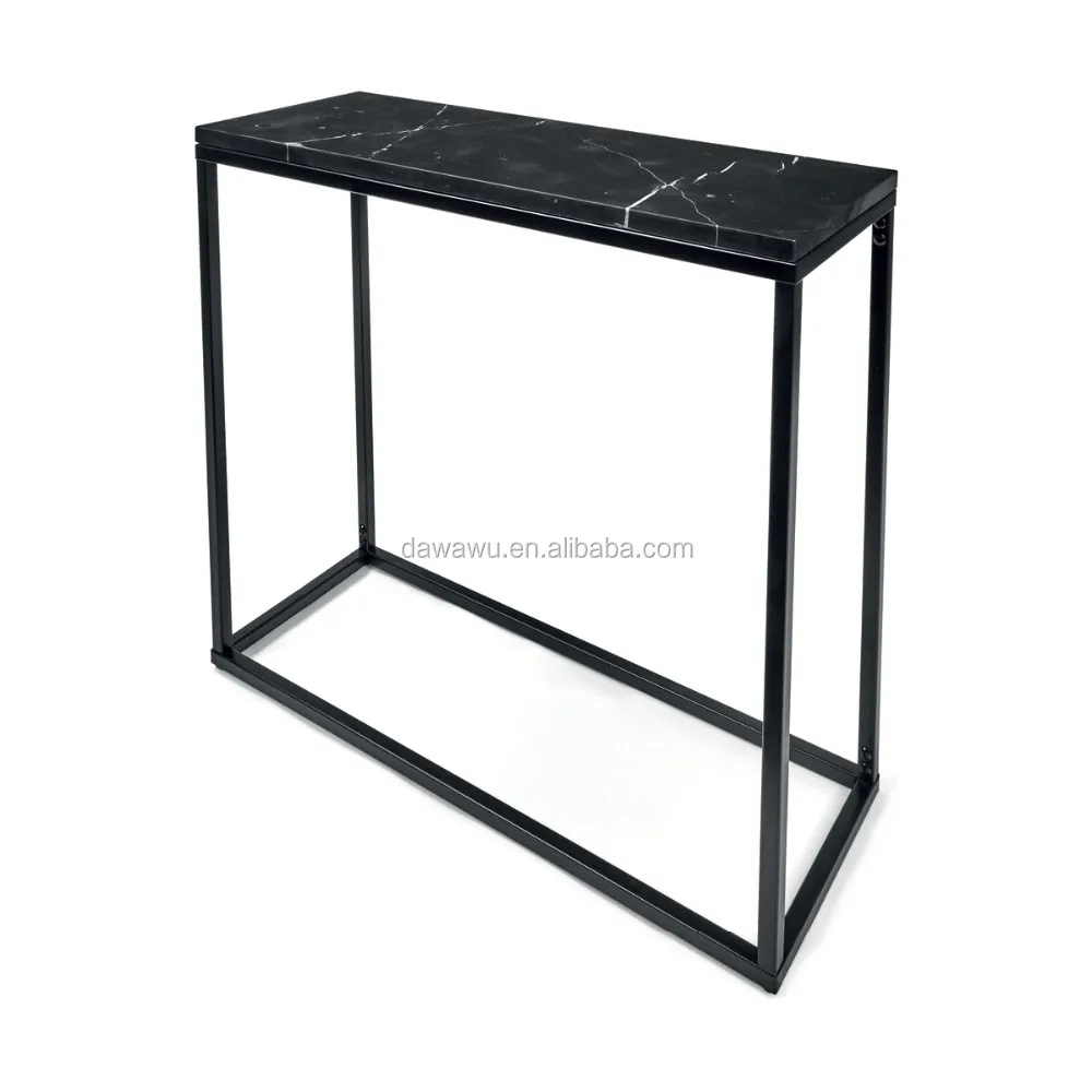 Black Stone Hallway Table Marble Console Table Living Room Furniture
