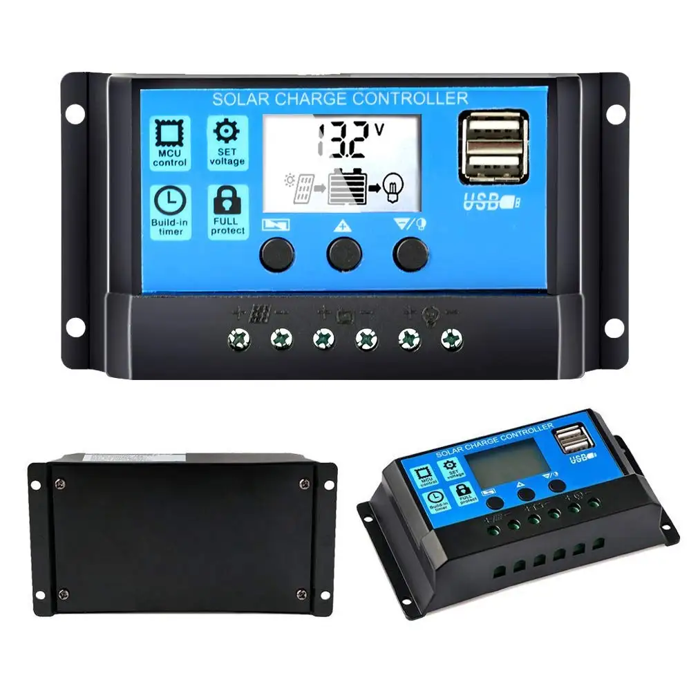 12-24V 20-30A LCD Display PWM Solar Panel Battery Regulator Charge Controller GA 