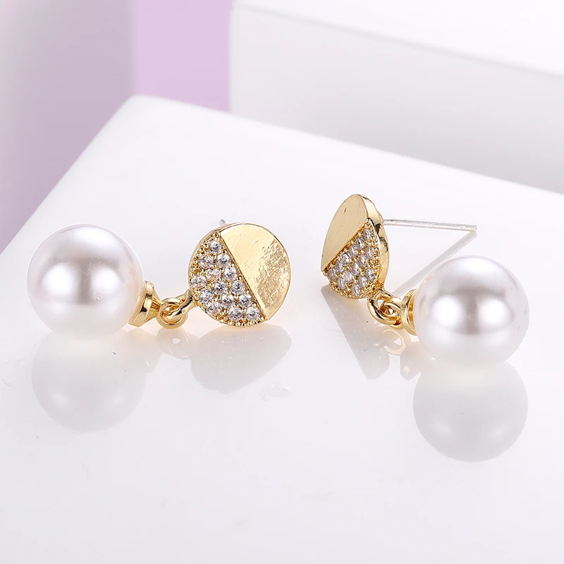 

Lateefah 2019 Fashion Round Earrings Metal Autumn Pearl Earrings Earrings For Women Jewelry, Metal autumn earrings