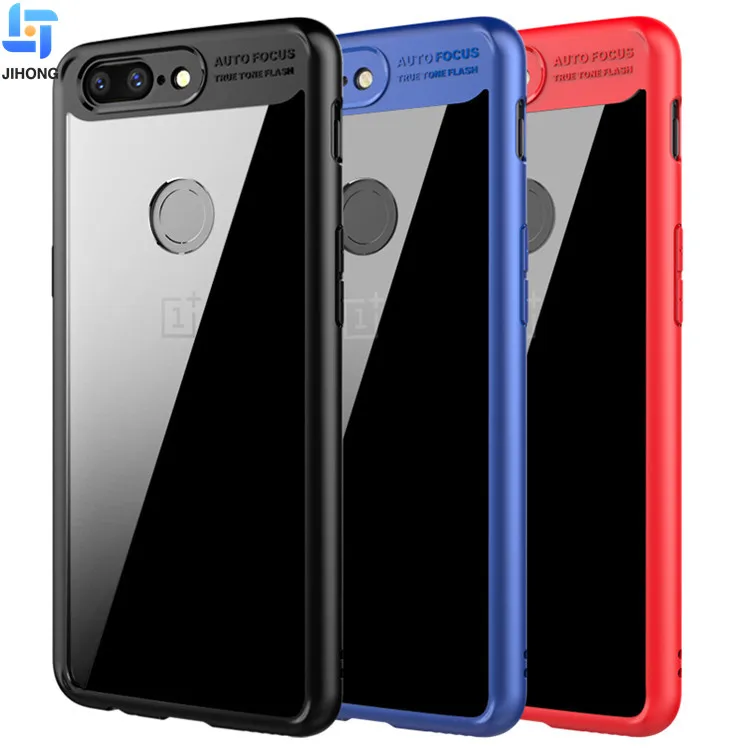 Clear tpu pc for OnePlus 5T cover case, ultra slim transparent case acrylic bumper back cover for OnePlus 5T case