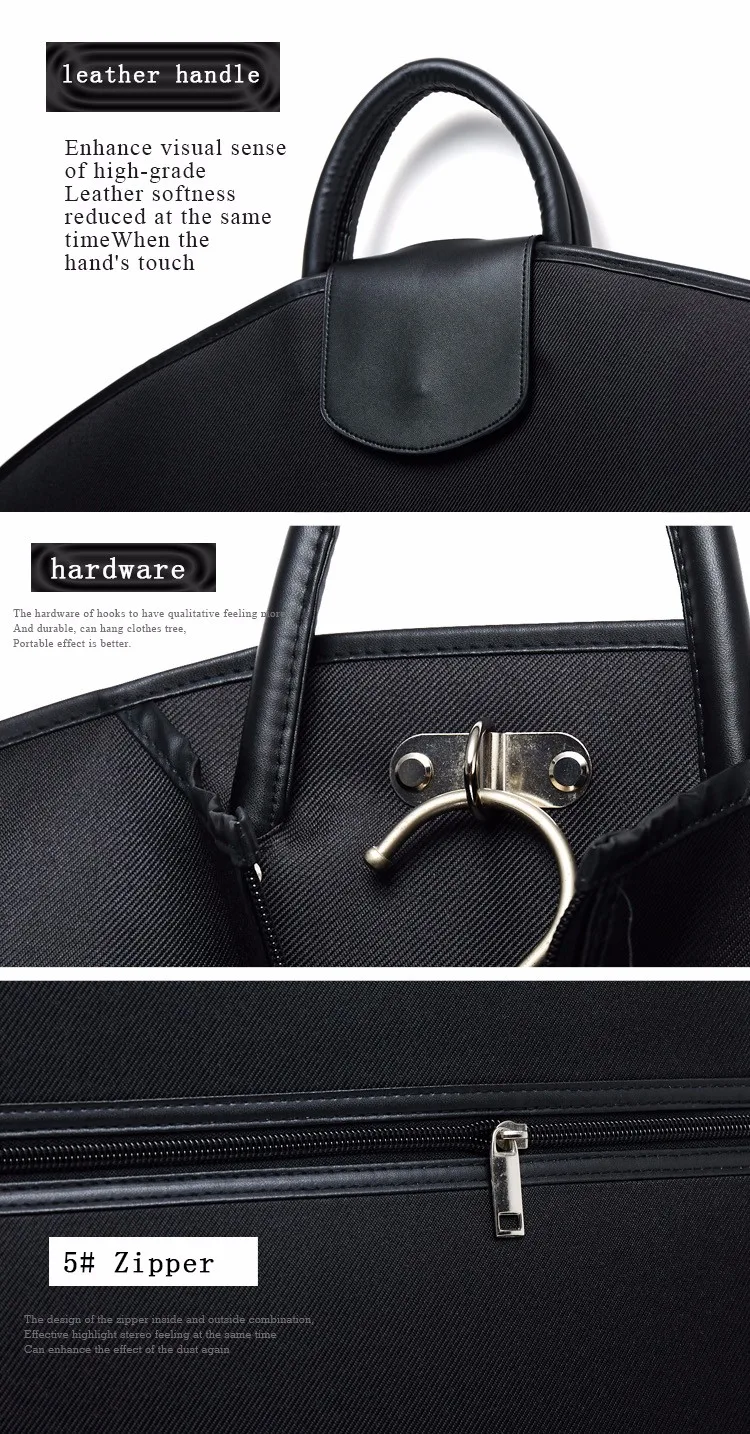 Factory Wholesale Highend Product Zip Lock Garment Suit Bag Clothes