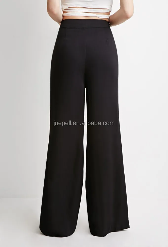 
Classic Palazzo Pants with slanted front pockets and an invisible side zipper <span style=