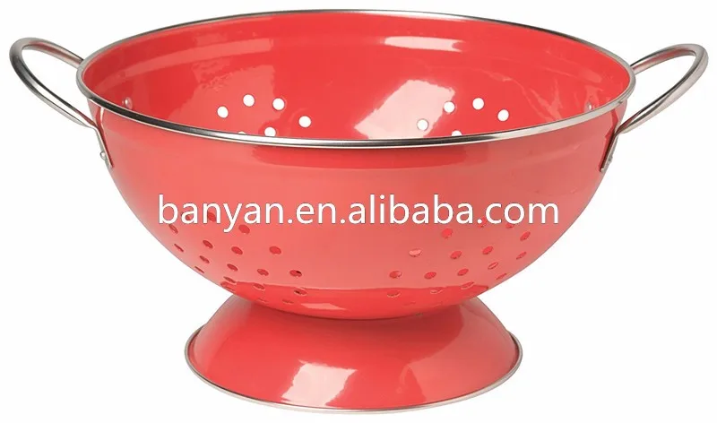 Factory Metal Fruit Basket Vegetable Fruit Colander Food Washing Basket Strainer 