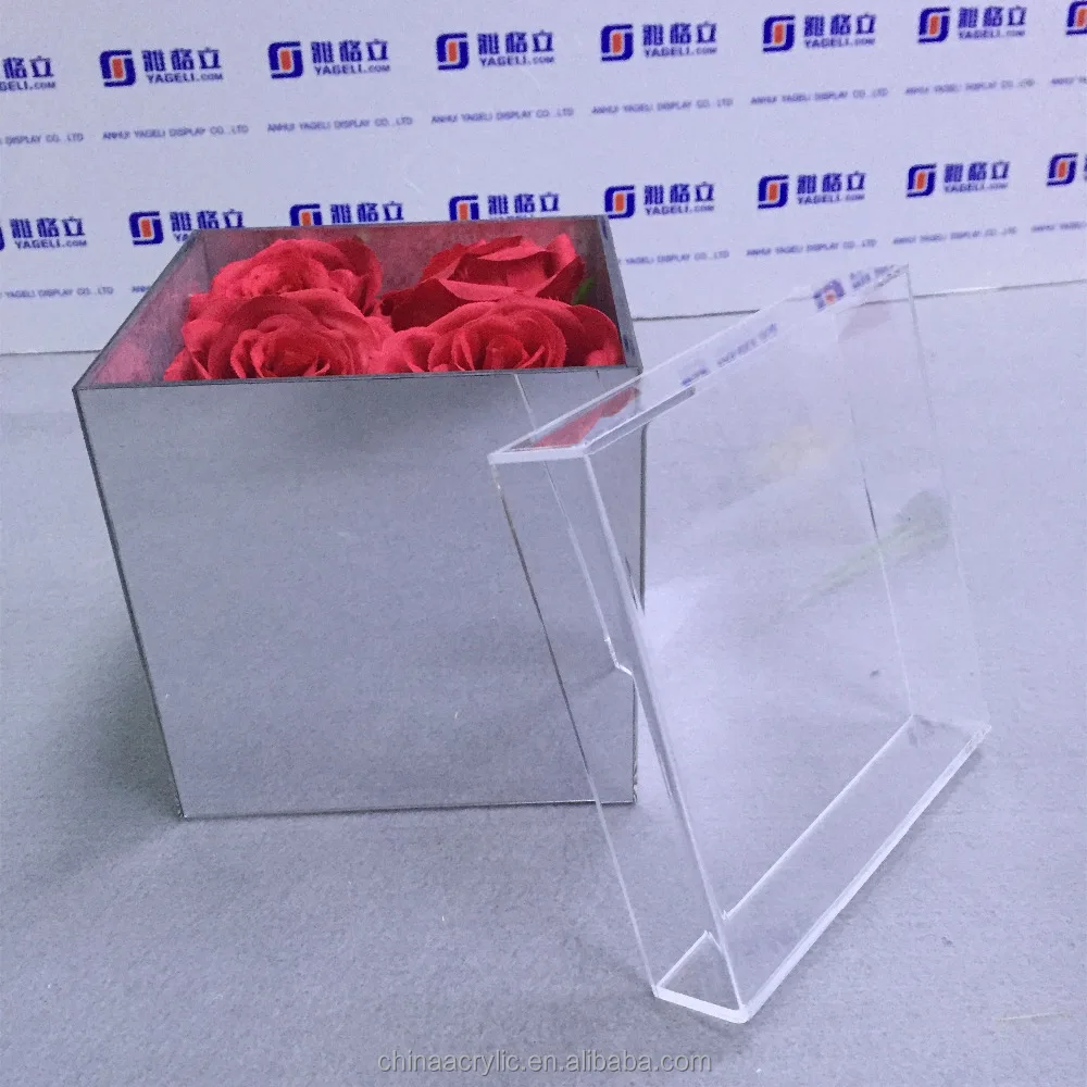 Custom mirror plexiglass box acrylic storage case, perspex box