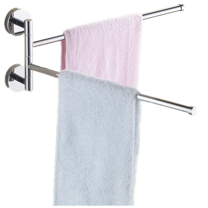 Folding Towel Racks Two Rotatable Towel Bars Towel Organizer Space