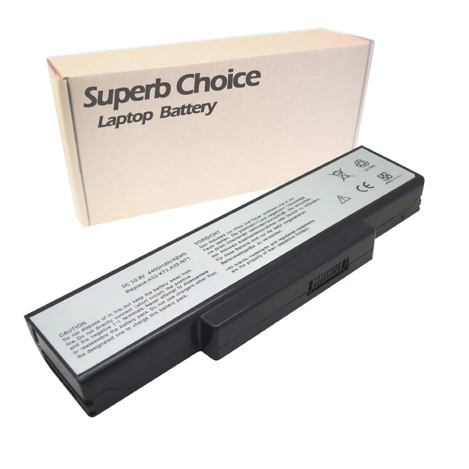 ASUS A32-K72 Laptop Battery - Premium Superb Choice® 6-cell Li-ion battery