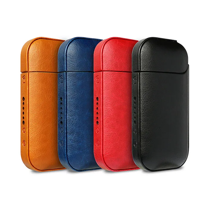 

Factory price PU leather holder Case for use with IQOS, Brown;blue;red;black