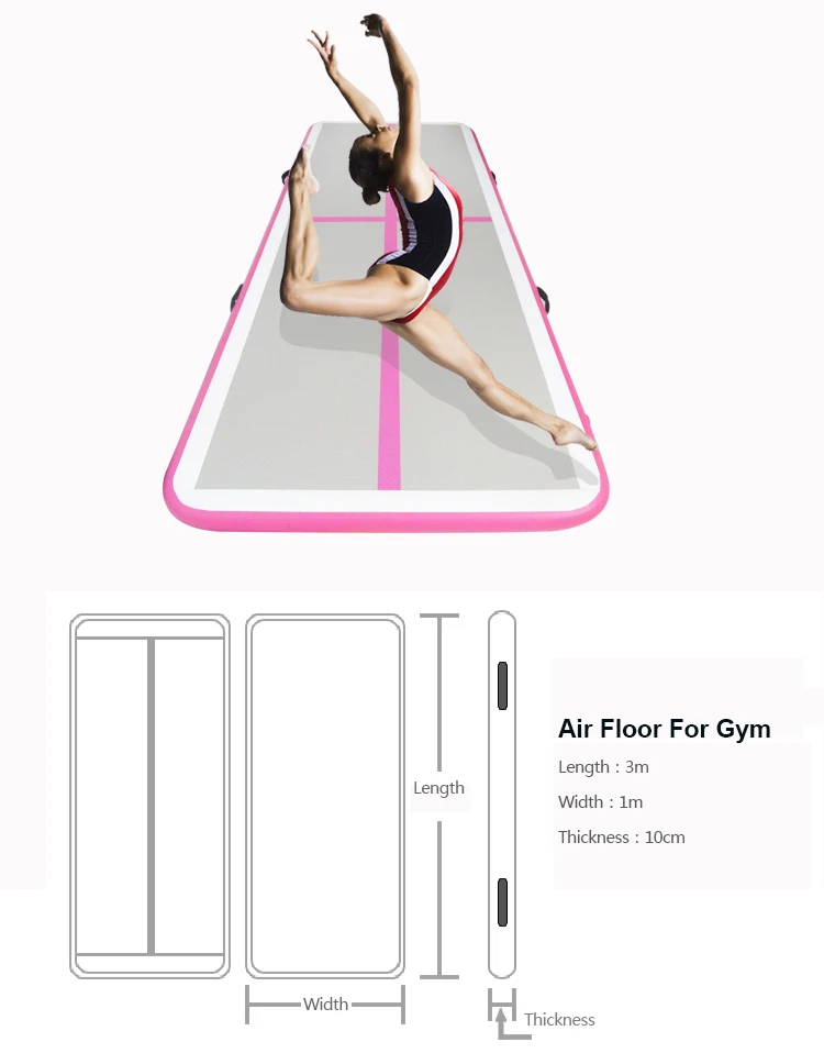 Nieuwe Stijl Rainbow Air Track Gymnastiek Opblaasbare Airtrack Mat Te