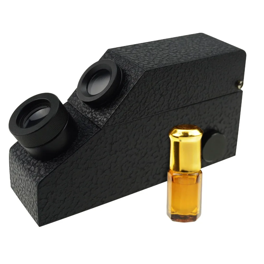 

Gem Refractometer w/ Built-in LED Light + RI Oil Gemstone Identifier Tester Jewelry Tool, Black