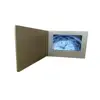 Special PU Material a5 leather display book Popular 7" lcd screen video business cards folder