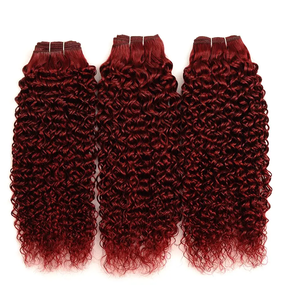 

Leyuan red weave color 1b 30 afro kinky curly human hair