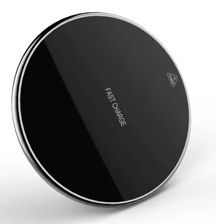 

Zinc alloy Fast wireless mobile phone charger pad, Black;gold
