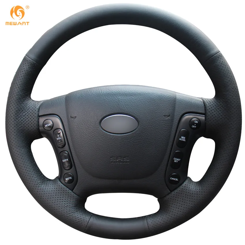 

Custom Black Artificial Leather Steering Wheel Cover for Hyundai Santa Fe 2007 2008 2009 2010 2011 2012