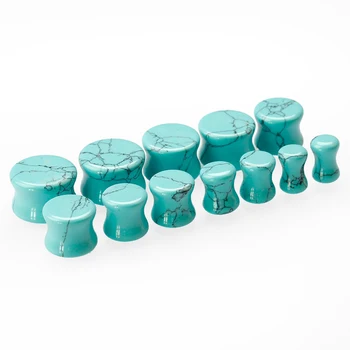 Yiwu Quality Natural Turquoise Fancy Decorative Ear Plugs For