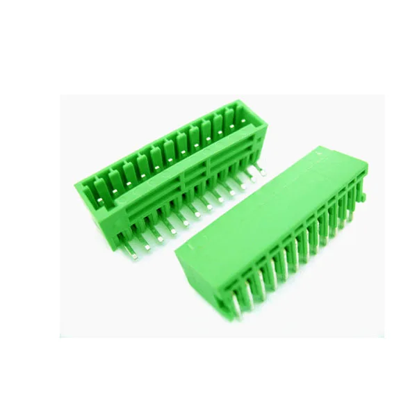 Green Plastic 45 Degree 5.08MM Pitch 2 Pin Wiring Terminal Block Screw