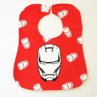 

Newest Style Superhero spiderman Cartoon Baby Bibs Newborn Saliva towel cotton burp cloth