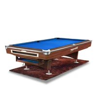 

Wood Grain Billiard Table 9ft Pool Strong Frame and legs