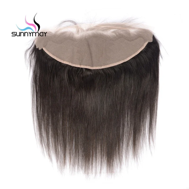 

Ear to ear pre plucked Straight human hair swiss transparent lace frontal, Natural color;can be dyed