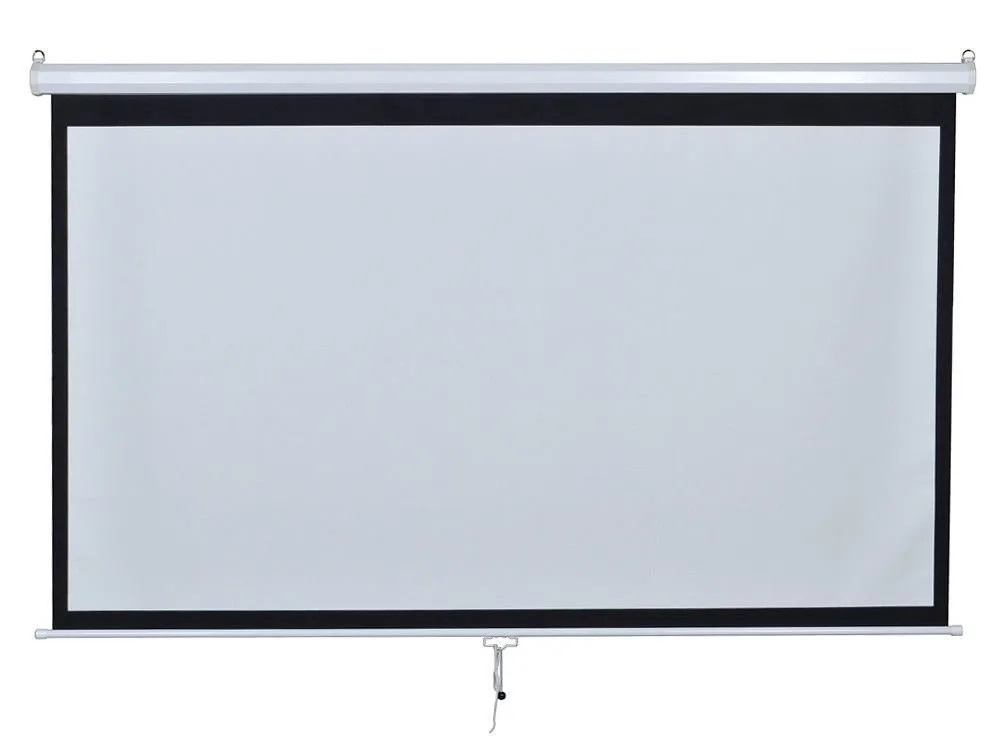 Office Furniture Manual Self Locking Projection Screen Low Price Pocket