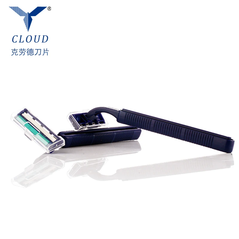 

disposable double edge shaving safty razor personalized custom handle face male twin blade plastic