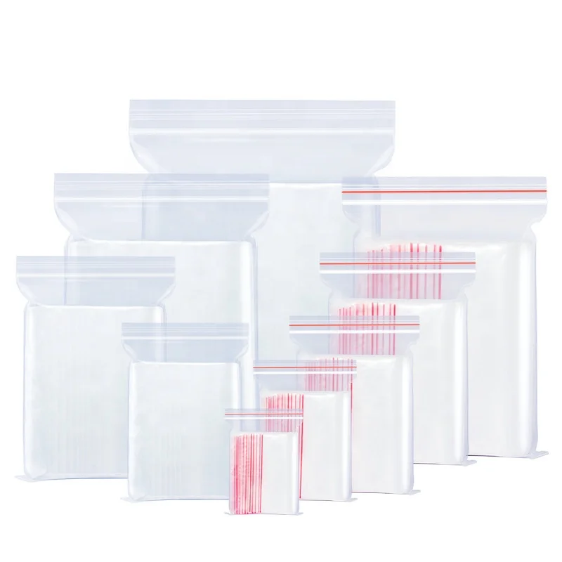 
Transparent Food Storage Packaging Grip Seal Bag Kitchen Reclosable Zip Lock Bags 