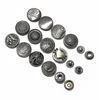 fashion gun metal black alloy snap button for clothes