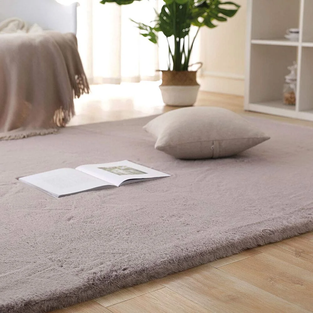 Natural White Rug Faux Rabbit Plush Fur Floor Carpets Rug Buy