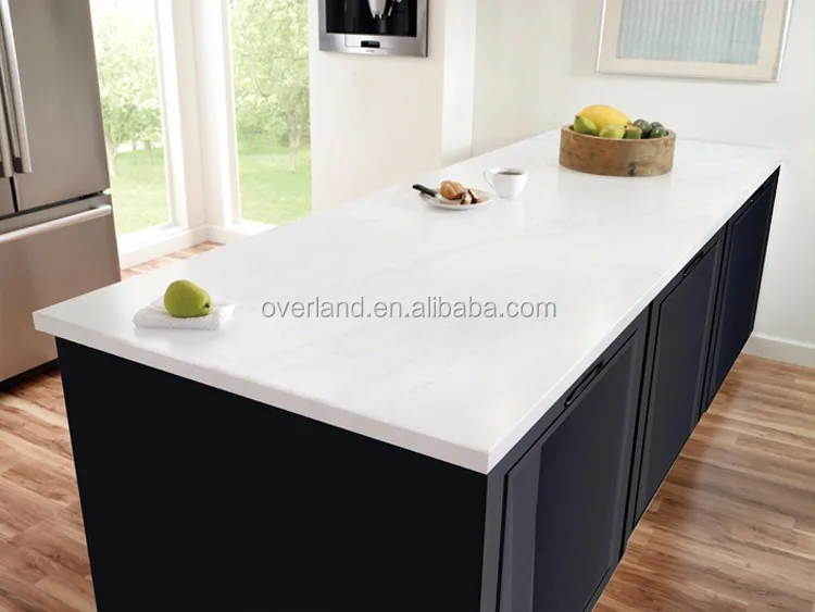 White shiny stone quartz countertop