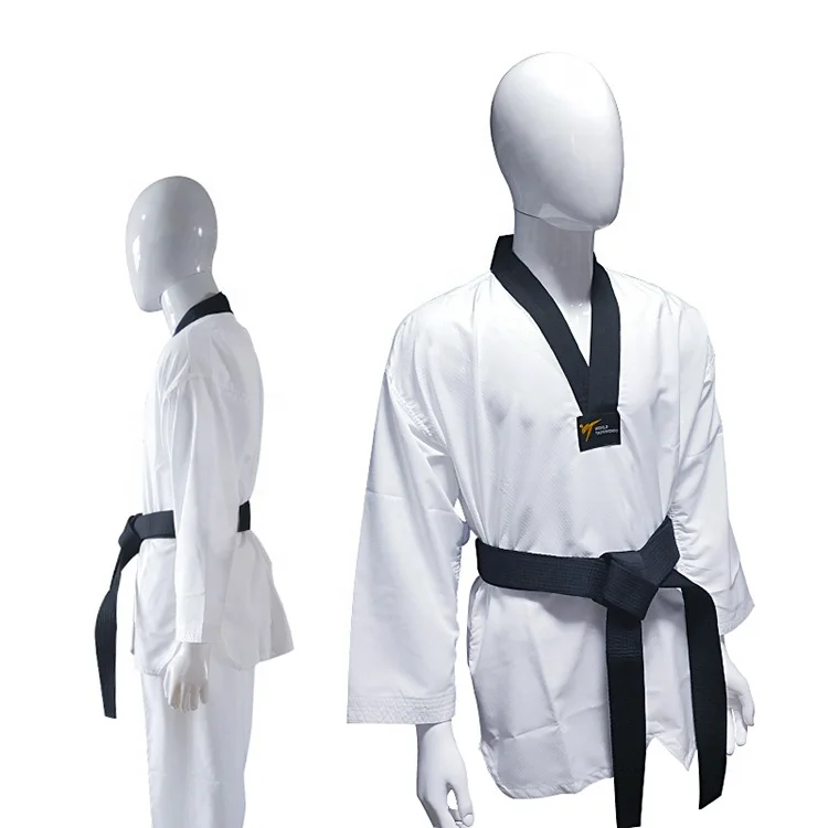 

Custom white breathable polyester cotton professional training dobok taekwondo uniform