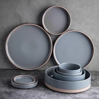 

High quality restaurant/hotel/home cheap porcelain korea style dinnerware ceramic round plate set
