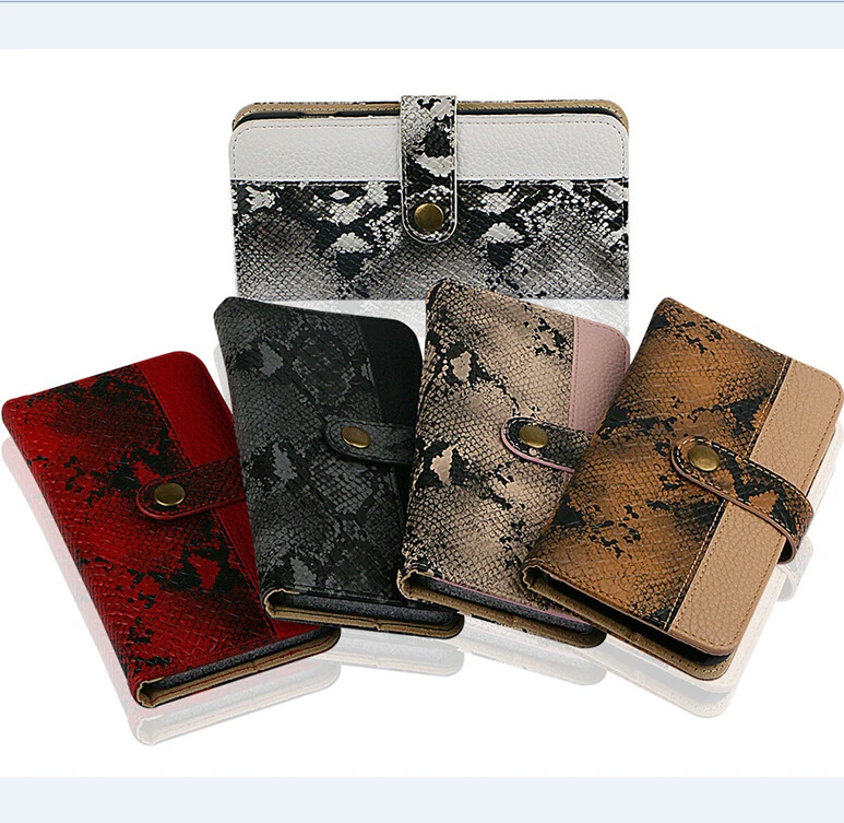 
Snake leather wallet style phone case 