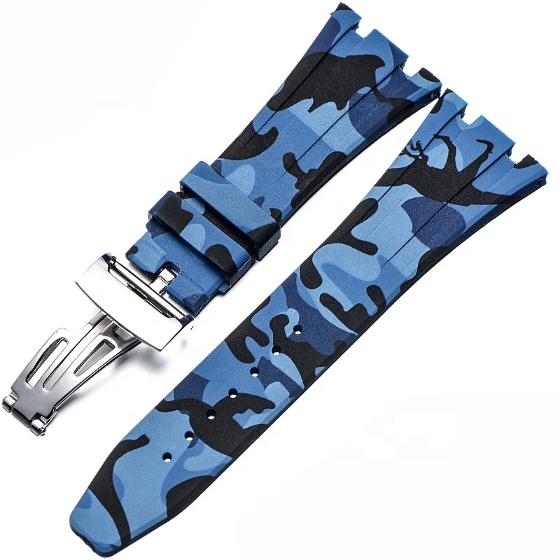 

Camo Military Silicone Rubber Watch Band Strap for AP-15400 26320