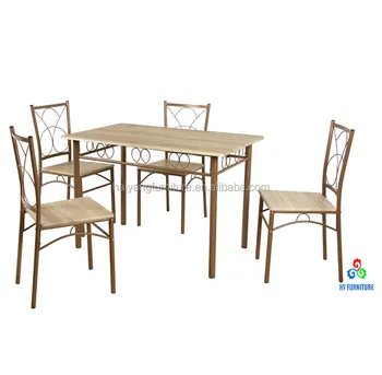 4 Seater Most Popular Wooden Top Dining Table Set Buy Wrought Iron Dining Table Set Cheap Dining Table Set Dining Table Set Wooden Product On