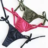 Latest Design Custom Bikini Sexy Cheeky Strappy Micro Thong Bikini Bottoms