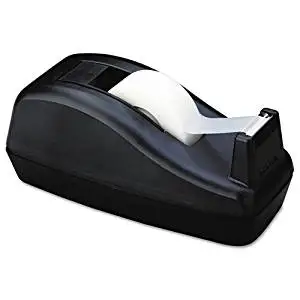 Scotch® Deluxe Desk Tape Dispenser with Attached 1" Core DISPENSER,TAPE,1"CORE,BK (Pack of6)