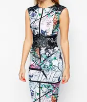 

European Style Vintage Summer sleeveless Dress Women Elegant Floral Lace Dress