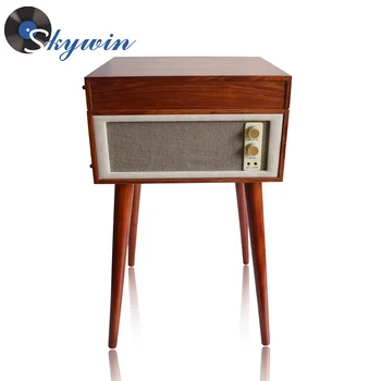 record player with speakers vintage