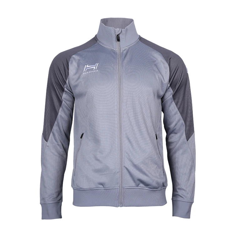 

In-Stock Slim Fit Jackets Casual Sports Custom Men Training Jackets, Grey
