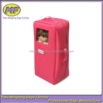 doll travel case with bed