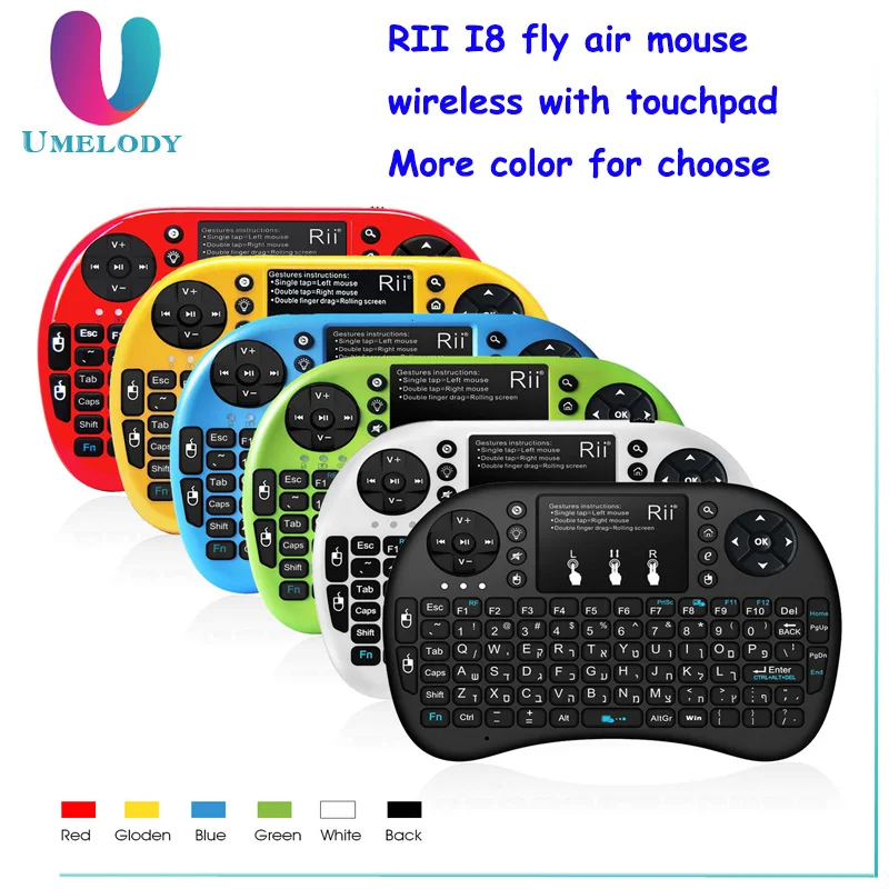 Umelody RII I8 2.4ghz wireless optical mouse android air mouse remote control for smart tv