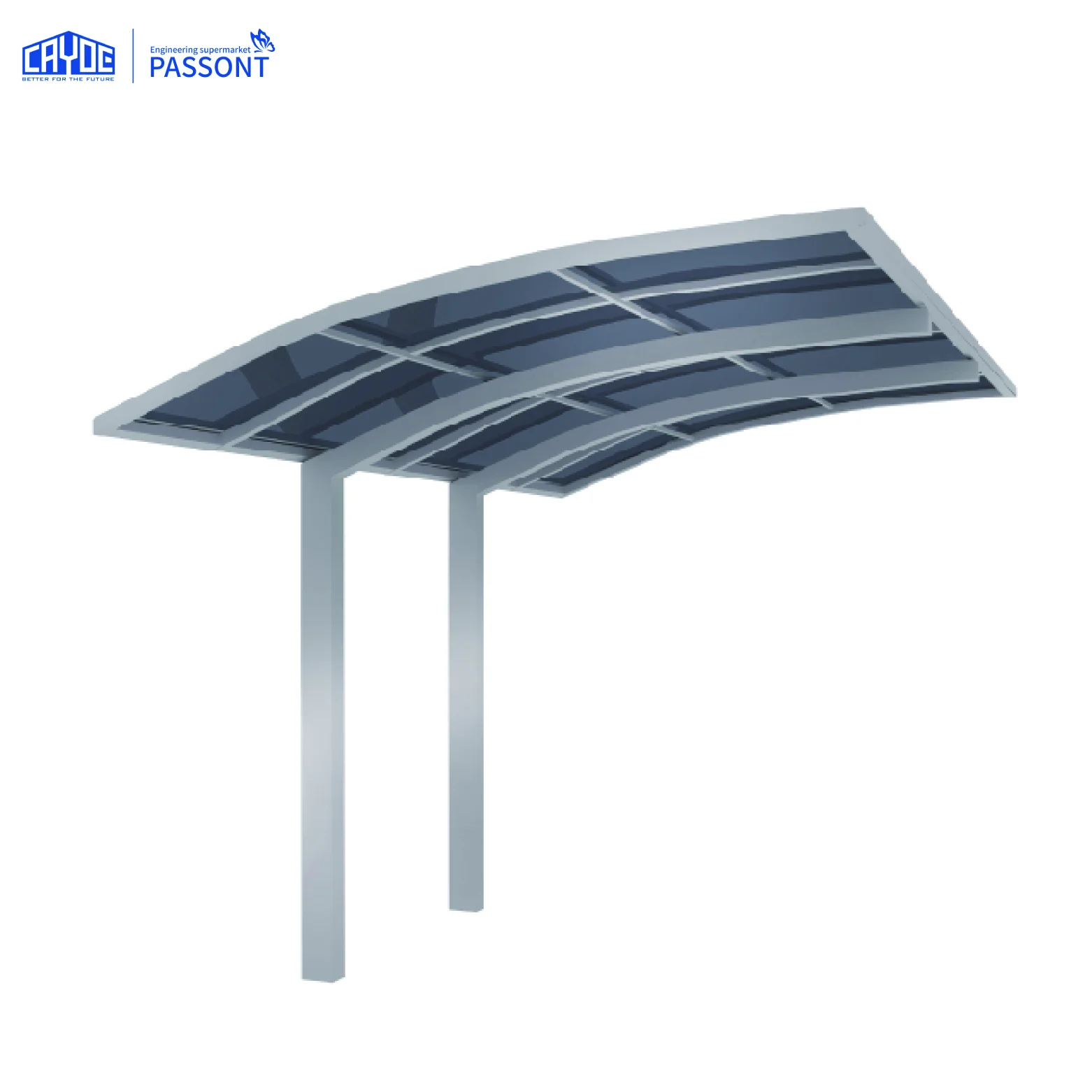 Factory low price outdoor attached carport aluminum cantilever carport