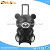 LOVELY trolley Teddy Bear speaker with usb and sd,fm radio,wireless mic,recharge battery